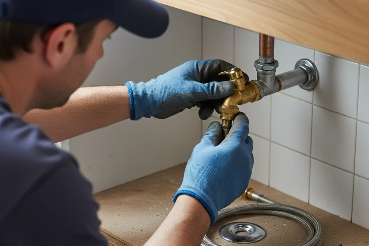 Shutoff valve and fitting work during Well Pump Repair in Placerville